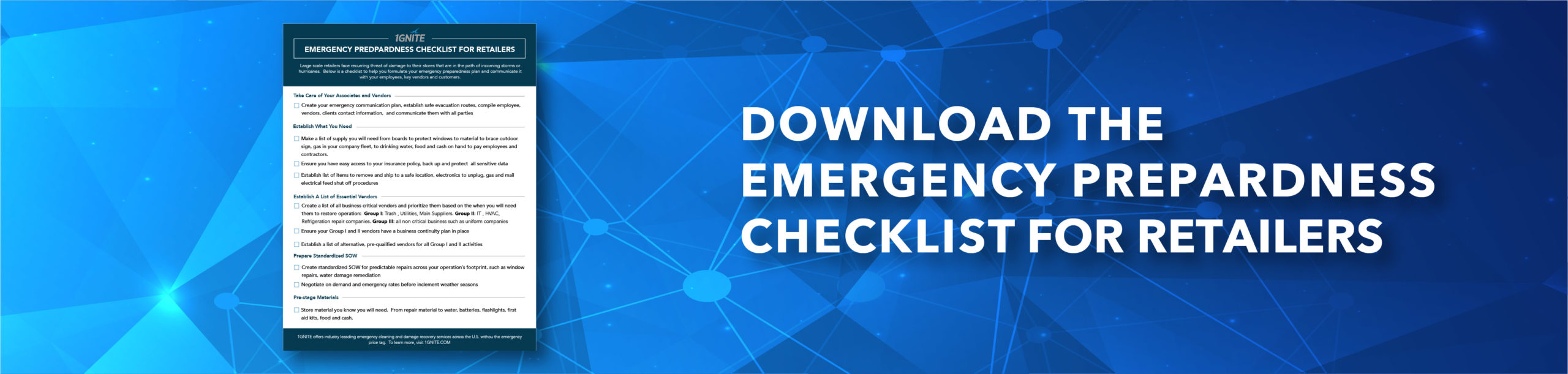 Emergency Preparedness Checklist for retailers