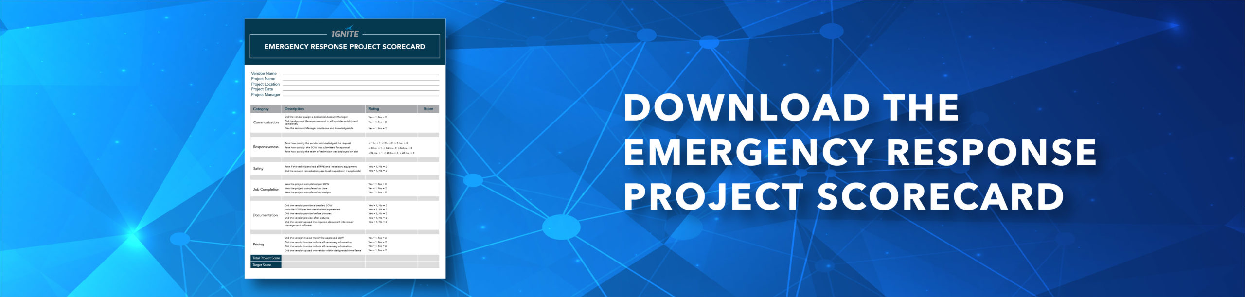 Emergency Response Project Scorecard